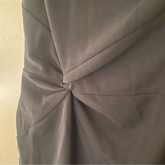 Nookie Lust Gown black one shoulder maxi dress front twist bodycon Revolve L - Picture 10 of 15